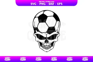 soccer skull svg cricut