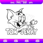 tom and jerry outtline svg cricut