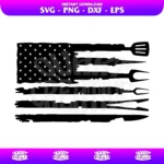 BBQ American Flag SVG Cricut
