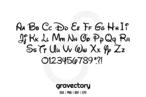 Disney Font SVG Free