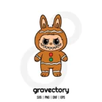 Labubu Gingerbread SVG Free
