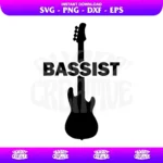 bassist svg cricut