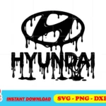hyundai logo drip svg cricut