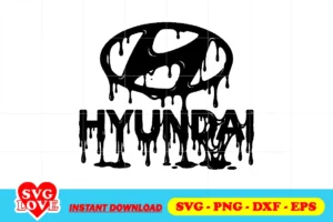hyundai logo drip svg cricut