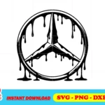 mercedes benz drip logo svg cricut