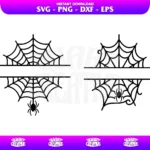 Spider Web Monogram SVG Cut File